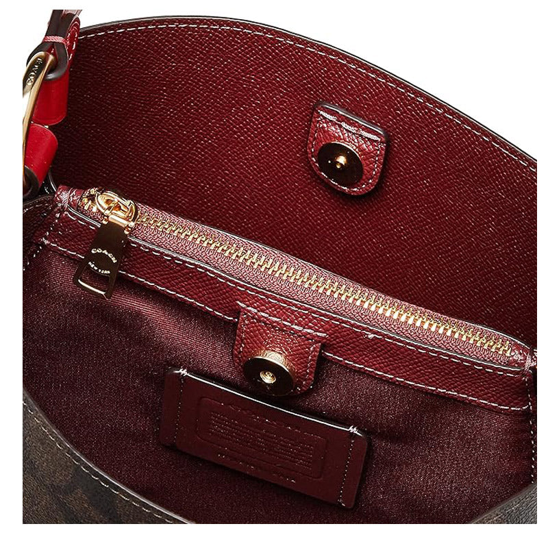 COACH★MOLLIE BUCKET BAG 22 IN SIGNATURE CANVAS CA582