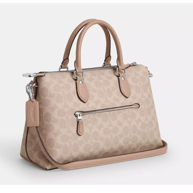 COACH★GEORGIA SATCHEL BAG IN SIGNATURE CANVAS CW422