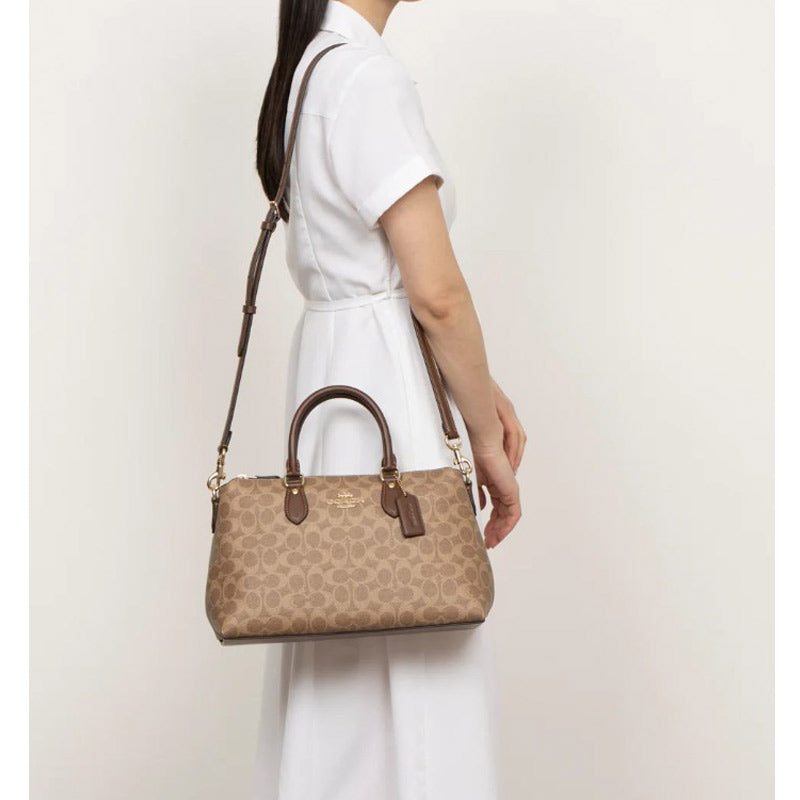 COACH★GEORGIA SATCHEL BAG IN SIGNATURE CANVAS CW422