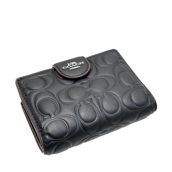 COACH★MEDIUM CORNER ZIP WALLET WITH SIGNATURE CM241