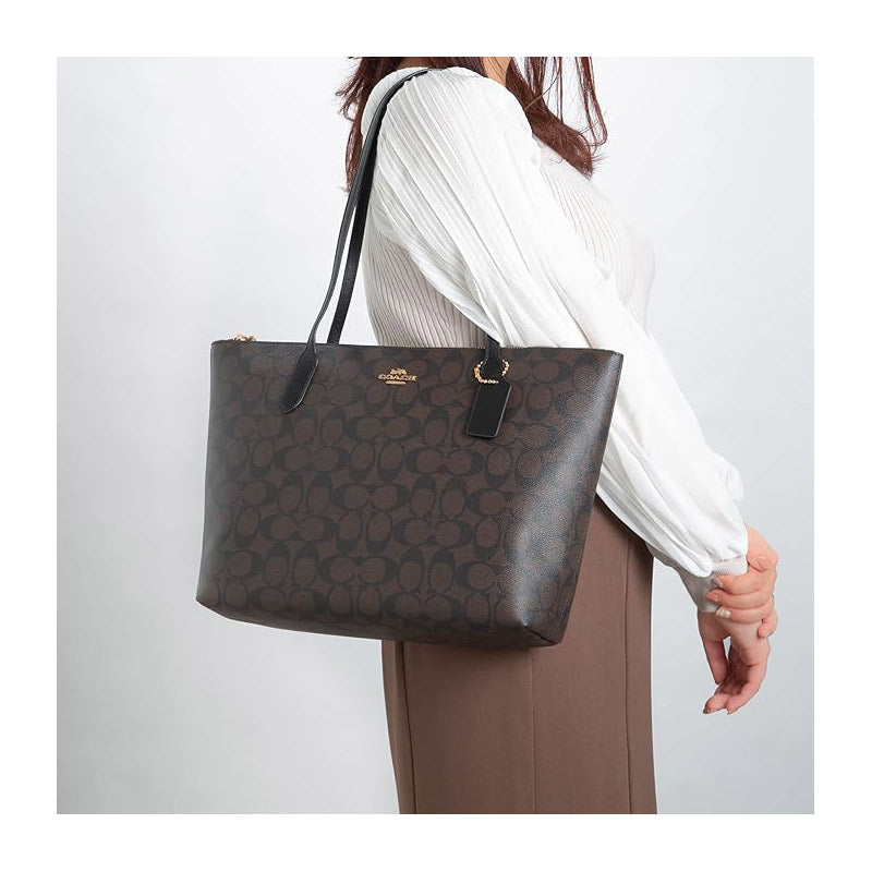 COACH★ZIP TOP TOTE 4455