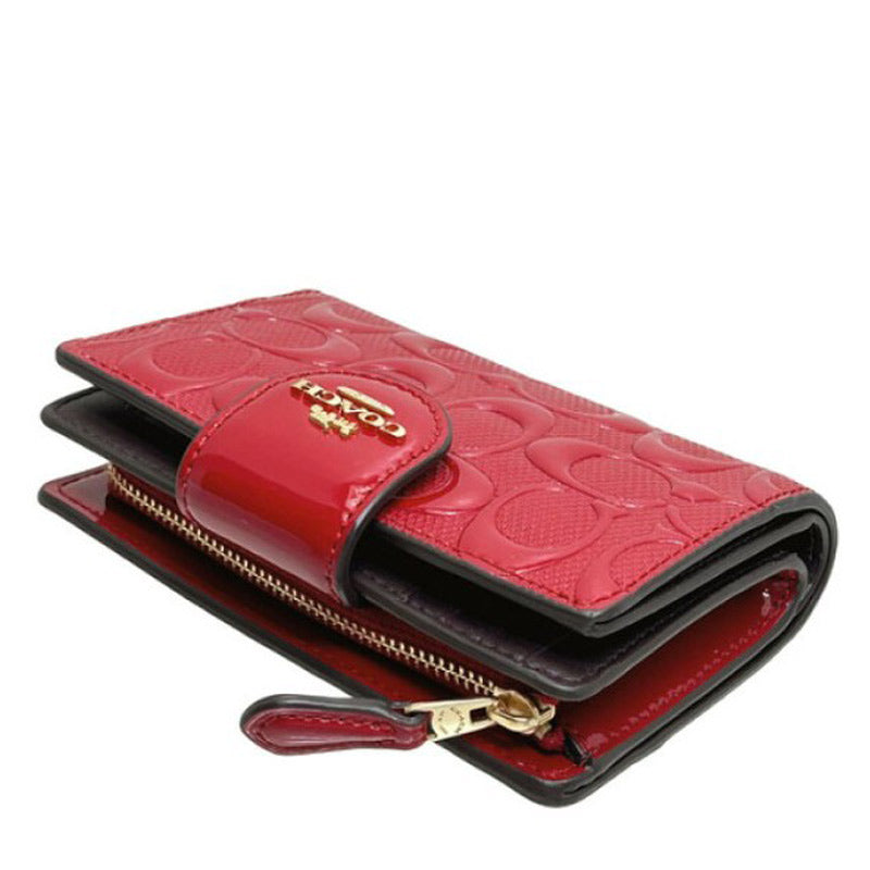 COACH★SNAP WALLET IN SIGNATURE CV415 パテントレザー